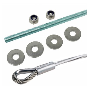 Fall Arrest Cable (Stainless Steel) - 400-800mm (No Sheath + ZN Rod)