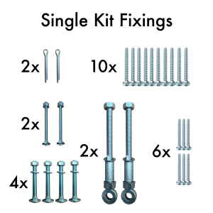 SERRA Bracket with hinge-strap and top-hinge-pin with hinge-strap for timber gate