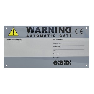 Warning Plate