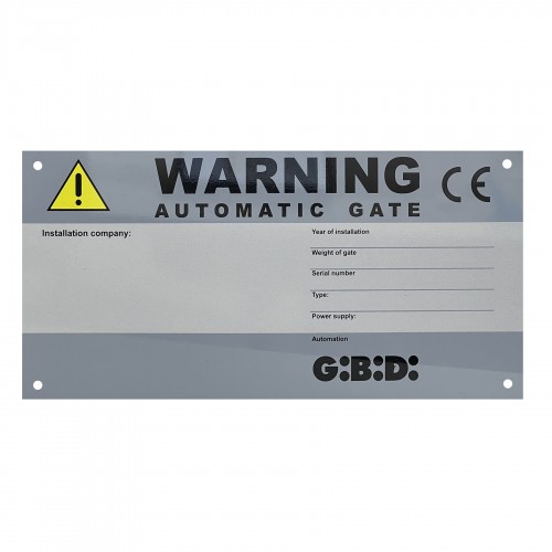 Warning Plate