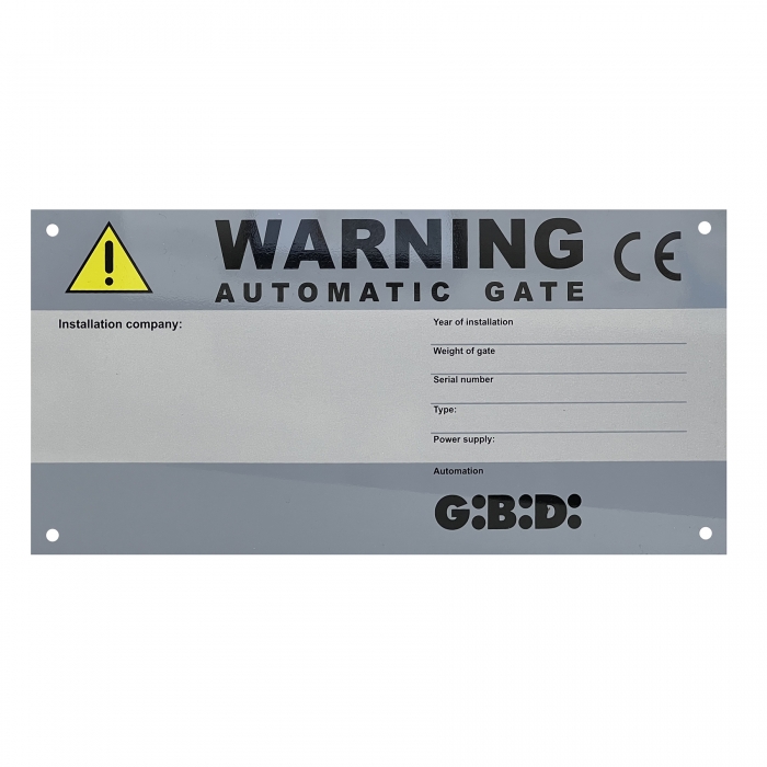 Warning Plate