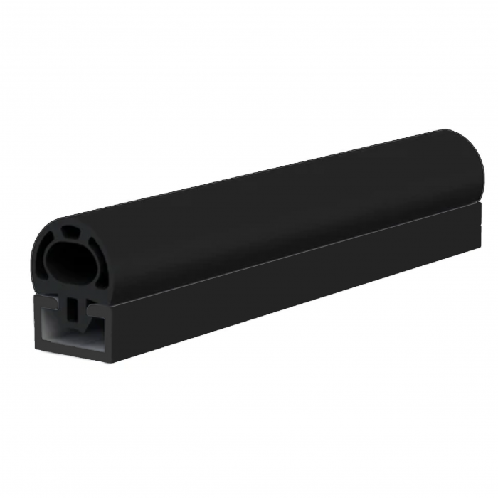 Thin 8K2 safety edge BS-Line 16/12 + 2m Cable Alu-Blk