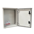 GRP enclosure, 400x400x200mm IP66 inc backplate & 2 keys