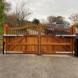 SERRA Bracket with hinge-strap and top-hinge-pin with hinge-strap for timber gate